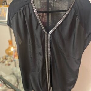 Rock & Republic Black Top with Silver Accents
